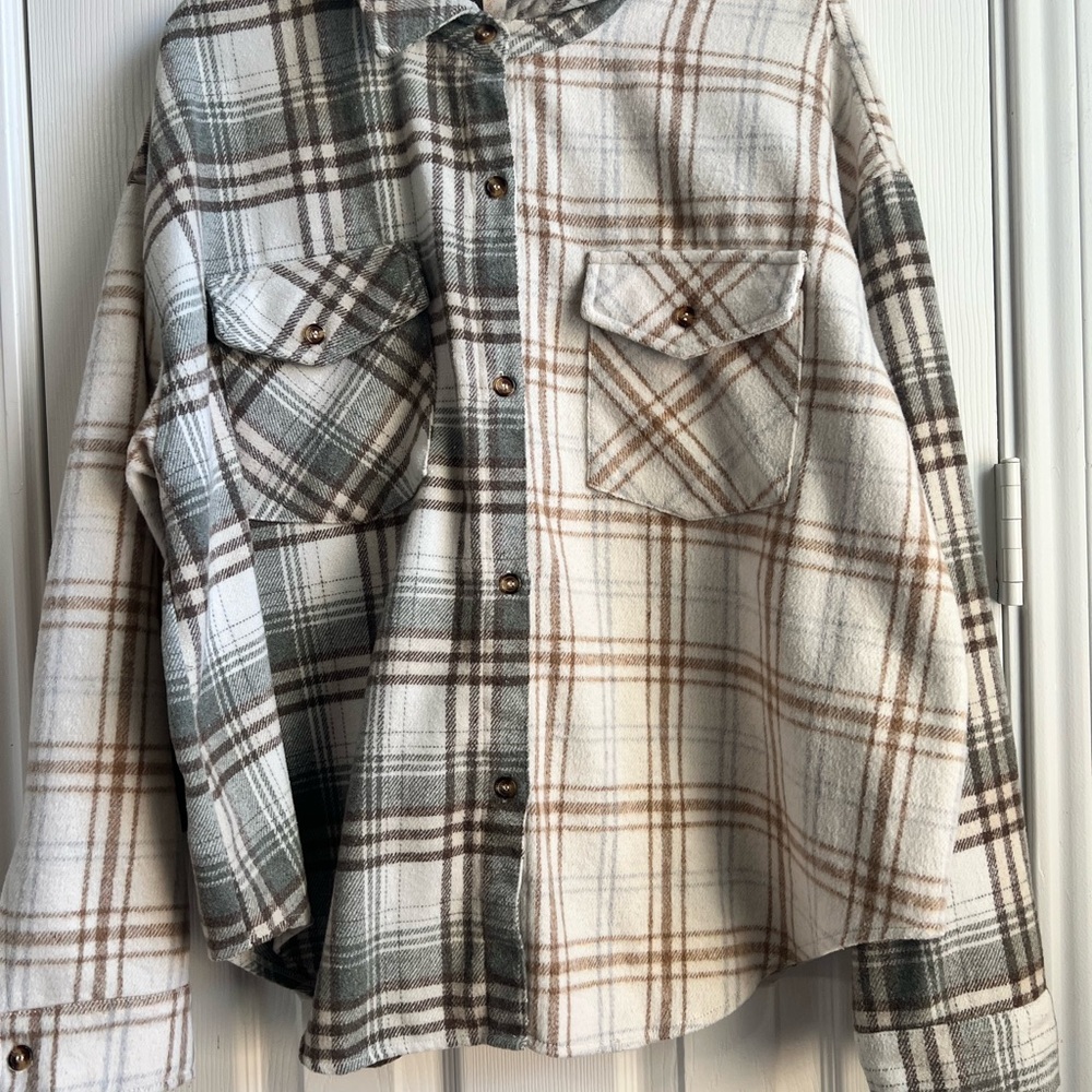 Altar'd State Casual Plaid Flannel Shirt